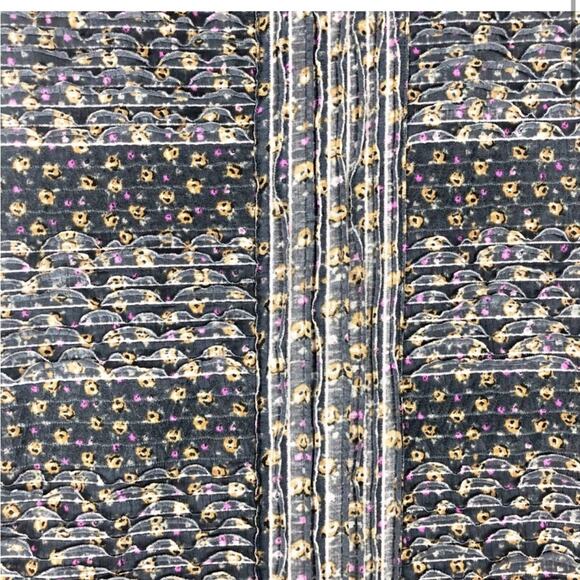 Free people burst ditsy grey floral mesh ruffle mini dress - Picture 4 of 11